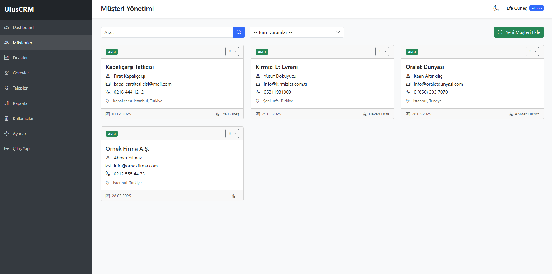 UlusCRM Projesi Görsel 3